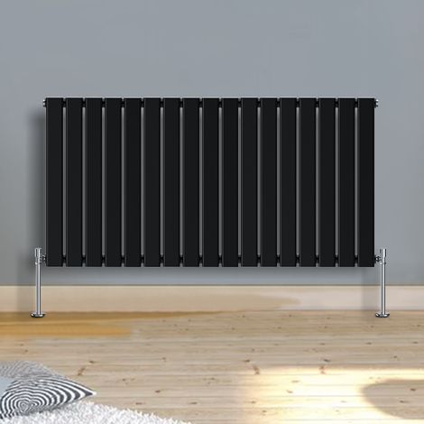 Warmehaus Horizontal Radiator Flat Panel Single Black 600x1158mm (1/5)