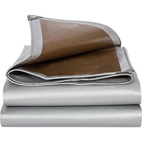 Bâche de Protection imperméable, résistante, avec œillets Couverture de Haute densitér ésistante à UV, Couverture Étanche d'Extérieur Camion, Meuble de Jardin, Bois (2m2m140g/m²) (1/5)