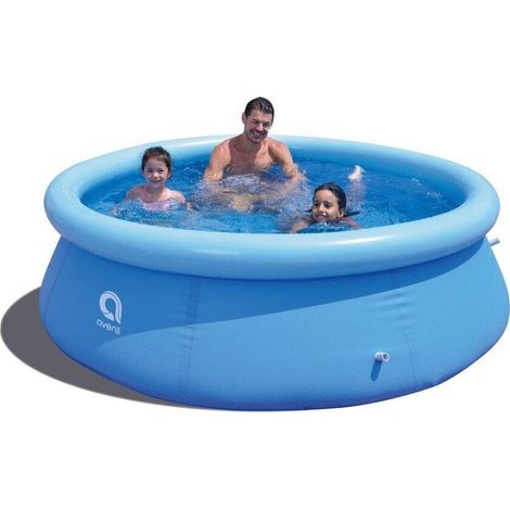 Avenli Piscine familiale bleu 300 cm diamètre PVC durable (1/2)