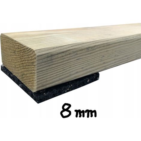 Cuscinetti in gomma antiscivolo da 8 mm per livellare le travi del terrazzo, confezione da 10 pezzi. (1/5)