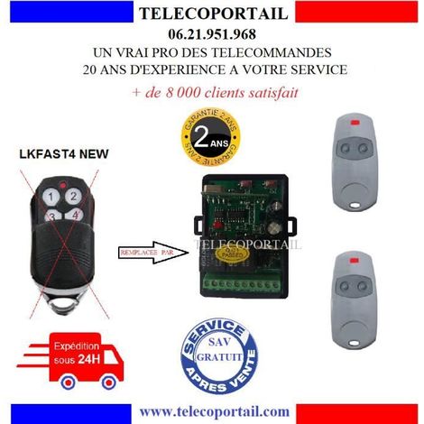 TELECOMMANDE PORTAIL LIKE IT LKFAST4 NEW POUR PORTE DE GARAGE PRO 60 600 800 - KIT RADIO COMPATIBLE LIKE IT LKFAST4 (1/3)