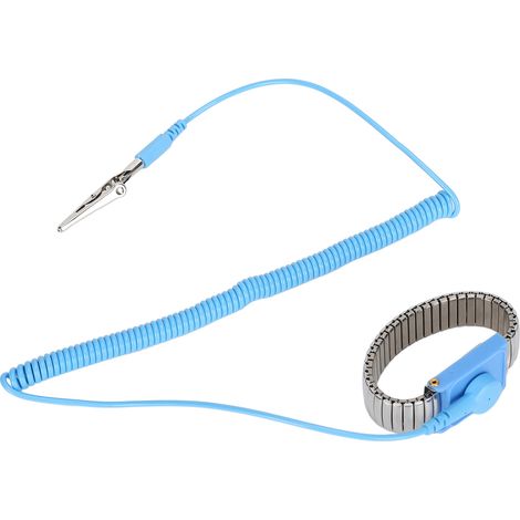 Bracelet antistatique en acier inoxydable résistant à l'usure, réglable et à forte force de mise à la terre (1/5)