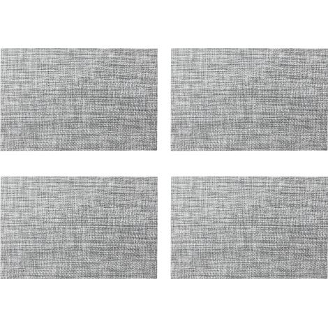 Tapis De Table Tressé - Résistant À La Chaleur Et Antidérapant - Pour Cuisine Salle À Manger Extérieur - Lot De 4 (1/5)
