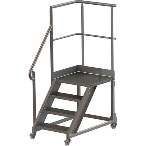 Plateforme acier 6 marches - Hauteur max. de travail 3.20m - PL600ACIER320-GCGR