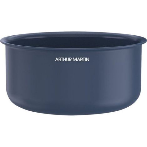 Casserole - Aluminium 2,5 mm - Revêtement Céramique - Tous Feux Y Compris Induction - Ø 16 cm 18 cm 20 cm - Bleu - Set De 3 Avec Poignée Amovible