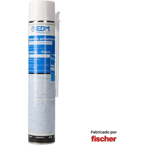 EDM – Mousse polyuréthane expansive 750ml – Pour espaces confinés – Durcit à l'humidité – Application précise pour bois dur (1/3)