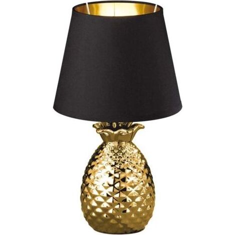 Lampe ananas réaliste sur la table, dorée Lampe d'établi (1/5)