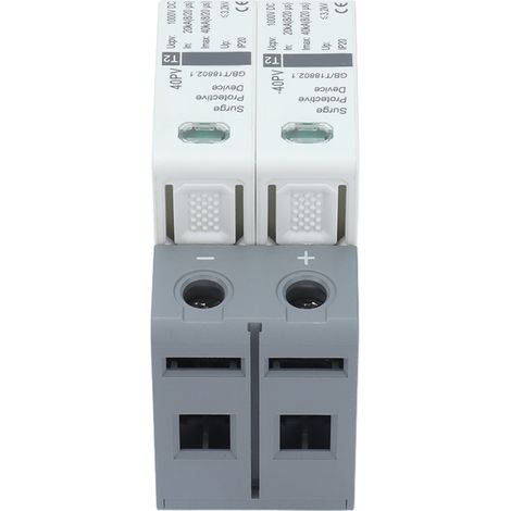 Dispositif de protection contre les surtensions bipolaire, parafoudre, protecteur 20-40 kA 1000 V CC CHLT-40PV (1/5)