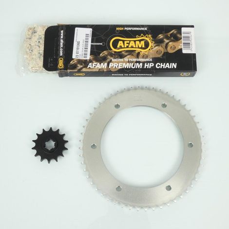 Kit chaîne Afam pour moto Hyosung 125 Aquila 2003 à 2015 14x52 (1/2)
