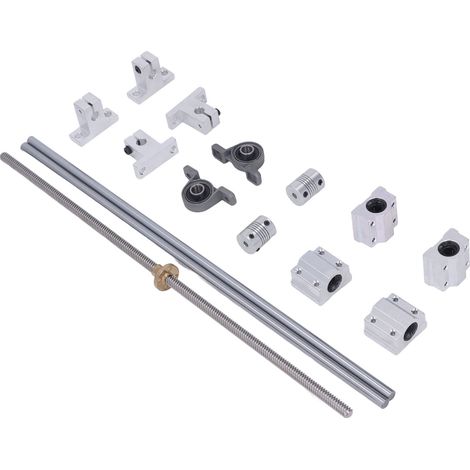 Kit vis-mère T8, axes optiques horizontaux 350 mm, palier de support d'arbre à double rail 8 mm