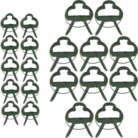 40 Pièces Clips pour Plantes grimpantes, Clips pour Tomates, Clips pour Plantes, Clips pour Attache Tomate (2 Tailles) (1/4)