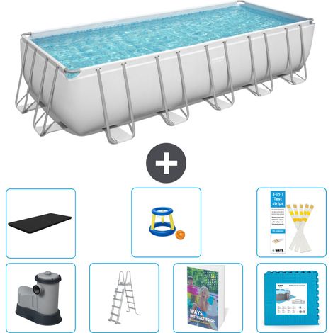 Bestway Piscina Bestway Power Steel Rectangular - 640x274x132 cm - 8-piezas S570 (1/4)