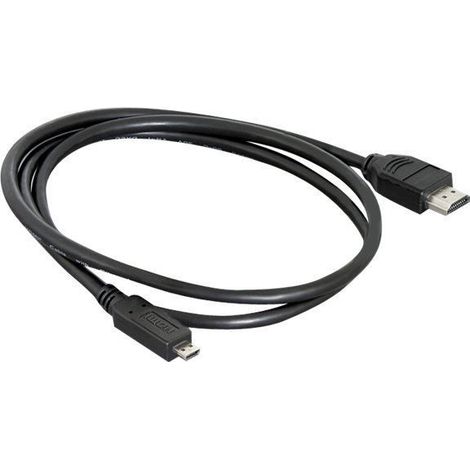 Câble de raccordement Delock HDMI Fiche mâle HDMI-A, Fiche mâle HDMI-Micro-D 1 m noir 82661 4K UHD, (1/2)