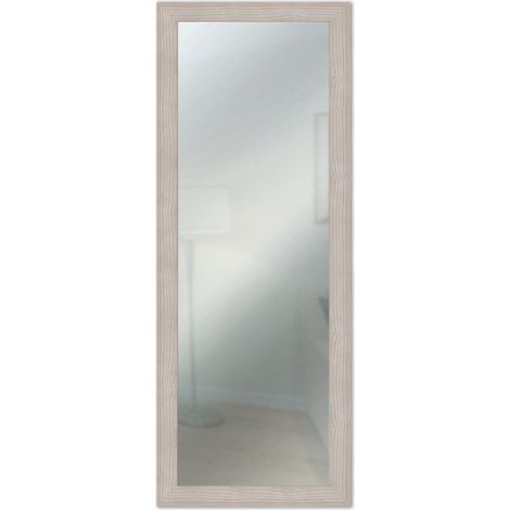 Lupia - Specchio da Parete Moderno BOSTON 41x124 cm, Cornice in Legno MDF, Design Shabby Chic, per Camera da Letto, Soggiorno, Ingresso, Montaggio Verticale o Orizzontale, Legno Ingegnerizzato Beige