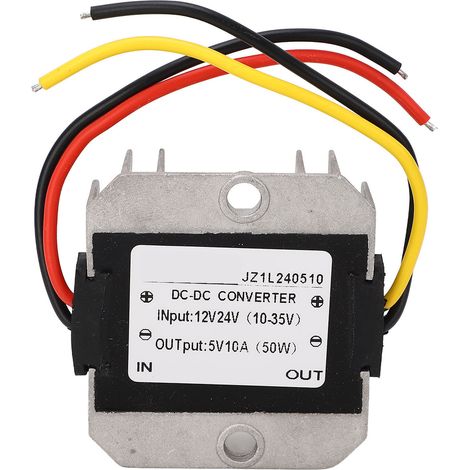 Convertisseur abaisseur étanche IP67 12V/24V CC vers 5V CC 10A pour véhicule (1/5)