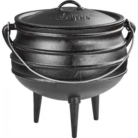 Chaudron Marmite en fonte 12 litres à poser ou à suspendre Barbecue