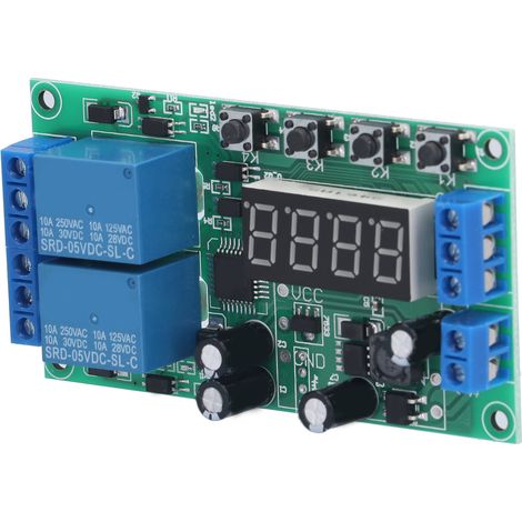 Module de relais temporisé à 2 canaux avec déclenchement par impulsion et minuterie de coupure de courant YF-7 7-30 V CC (1/5)