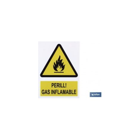 Schild aus Polystyrol, 297 x 210 mm – Gefahr durch entzündbare Gase