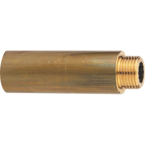 Rohrverlängerung aus rohem Messing MF 15x21 - 25 mm