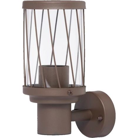 Trade Shop - Moderne Laterne Applique für Outdoor-Aluminium-roter Rost-Angriff E27 IP54 ESM-02C - (1/5)