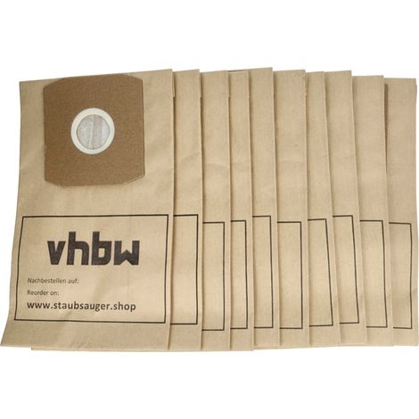 vhbw 10x Staubbeutel kompatibel mit Thomas Maxi Power Staubsauger - 27,5cm x 16,5cm Sandfarben