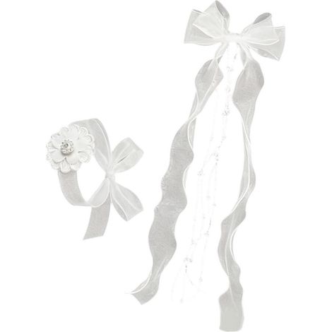 Épingle à cheveux papillon blanche à la-Un ensemble de poignets