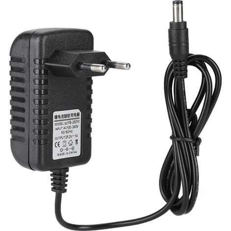Chargeur Rapide 25.2V 1A pour Batterie Li-ion, Protection Multi-niveaux, Entrée 100-240V, Fiche UE