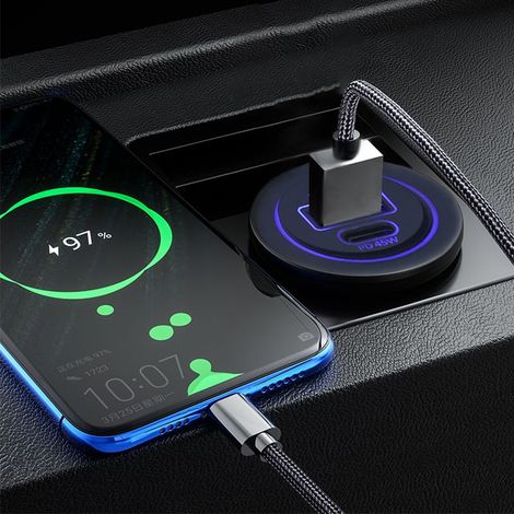 2er-Pack USB-C PD + QC 3.0-Ladegeräte – Zwei Schnellladeanschlüsse, Modell 2021 – Armaturenbretthalterung für Motorräder und Autos (1/5)