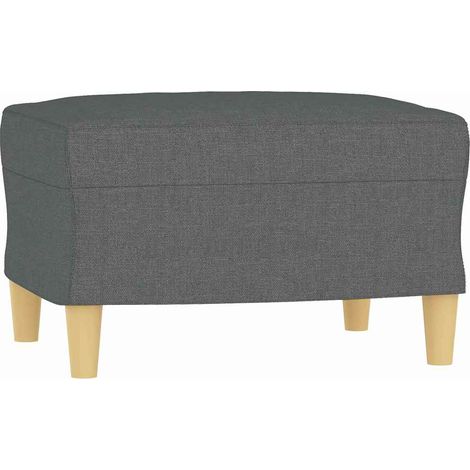 Repose-pied Gris foncé 60x50x41 cm Tissu