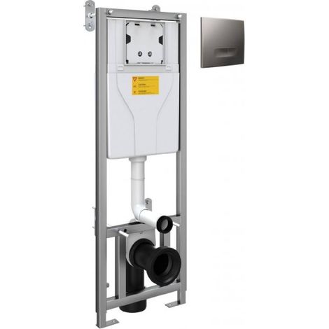 Melbourne Wall Hung Toilet Pack With Wall Frame & Chrome Flush Plate