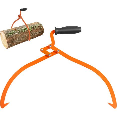 VEVOR Pince Forestiere pour Troncs, 508 mm Pince de Levage pour Bois Buches 2 Griffes Capacite de Charge 50 kg avec Poignee Outil en Acier pour Levage, Manipulation, Trainage, Transport de Buches (1/5)