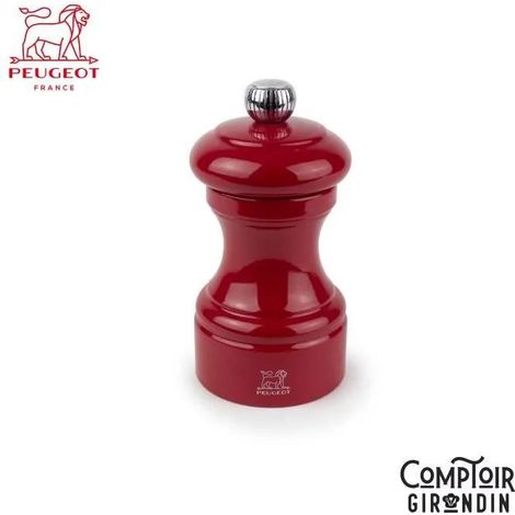 Peugeot Bistro Molinillo de sal madera rojo pasión 10 cm (1/3)