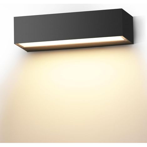 18W Appliques Murales Interieur 30cm Noire Applique Exterieur LED 3000K Blanc Chaud Etanche IP65 Appliques Interieur (1/5)