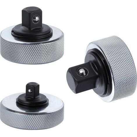Lot de 3 clés à cliquet réversibles pour molette de 6,35 mm, 9,5 mm, 1,27 cm, mini cliquet à main avec poignée moletée, outils de mécanique pour espaces restreints (1/5)