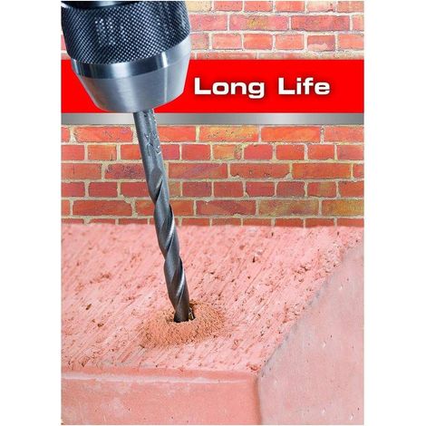 Foret Maçonnerie Carbure DIN ISO 5468 - Béton, Brique, Pierre 130° D. 6 x Lt. 300 x Lu. 220 x Q. 6 mm x Z2 - Diamwood