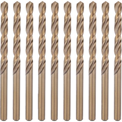 10 forets hélicoïdaux HSS à queue cylindrique, forets en acier, outil de travail des métaux, accessoire, 5,5 mm (1/5)