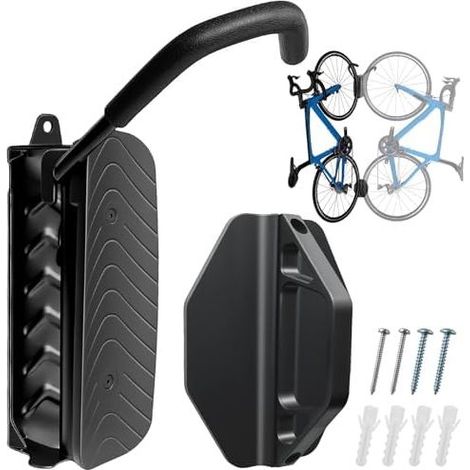 Support Vélo Mural Pivotant, Porte pour Garage, Crochet Accroche Robuste 30kg, Gain de Place, Facile à Installer – VTT, Route et Ville - (1/5)