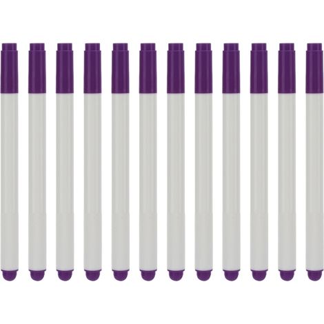 12 Pcs Water Soluble Pen Washable Faded Water Soluble Pens Sewing Embroidery Fabric Marking MarkerPurple Faded Pen (1/5)
