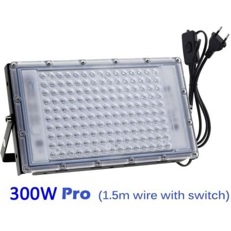 SABIR Projecteur UV LED 300W Lumière Noire IP65 Imperméable, Lampe LED Ultra-violet, Eclairage à Effet pour Aquarium, Soirée, Peinture Fluo, affiche fluorescente, Néon, Bar, Fête (1/3)