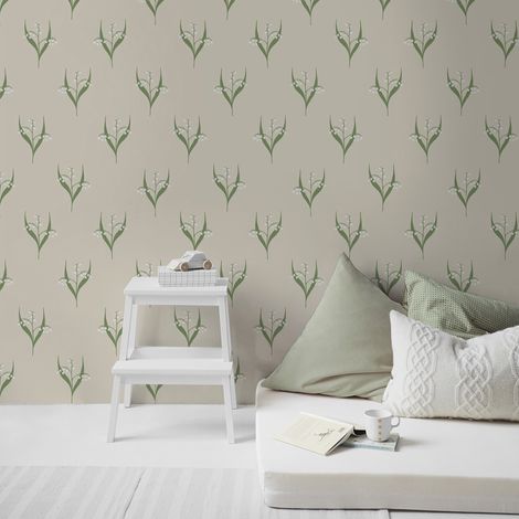 Papier peint intissé Lilly 1005 x 52cm Crème (1/5)