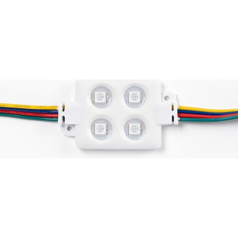 Module LED RGB carré pour signalisation - 0,96W - 12V DC - IP65