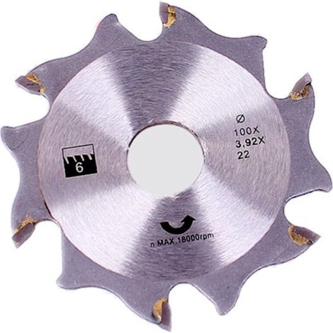 Fraise à disque 100mm – Tige Ø 22mm – Pour fraisage précis et découpe parquet – Compatible fraiseuse à lamelle FERM BJM1009