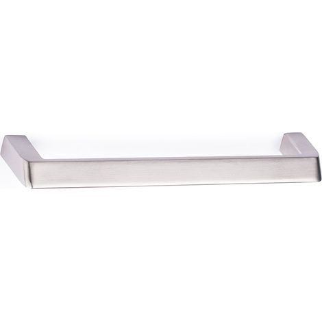 Asa de zamak con acabado inox look, dimensiones:172x12x33mm y entrepuntos:160mm -