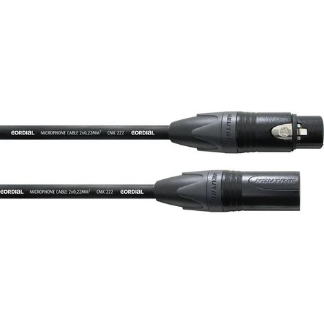 Câble de liaison XLR [1x XLR femelle - 1x XLR mâle] Cordial CPM 10 FM noir 10.00 m (1/3)