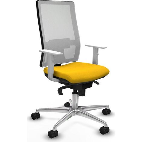 piqueras-y-crespo Chaise ergonomique jaune bureau (1/3)