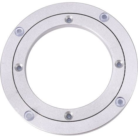 Table à manger ronde avec plateau tournant en alliage d’aluminium résistant – 120 cm, design moderne et stable (1/5)