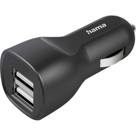 Hama Car Charger 12W Chargeur USB 12 W 2x USB-A noir pour voiture, pour camion