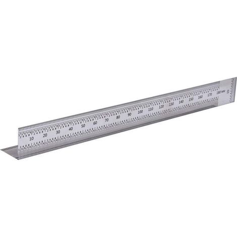 Règle De Traçage En Acier Inoxydable Règle De Traçage À Angle Droit De Précision De 0,25 Mm De 180 Mm, Outil De Marquage De Charpentier De Matériel (1/3)