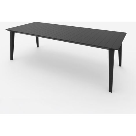 Ausziehbarer Gartentisch 8 Plätze 157–235x98 cm Lima - Schwarz (1/2)