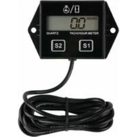 Tachymètre de compteur horaire numérique rappel de maintenance, batterie remplaçable, arrêt automatique, utilisation pour tondeuse à gazon ZTR Générateur de tracteur Marine VTT Motoneige et équipemen